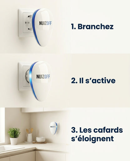 Répulsif Ultrason anti-nuisibles NUIZOFF