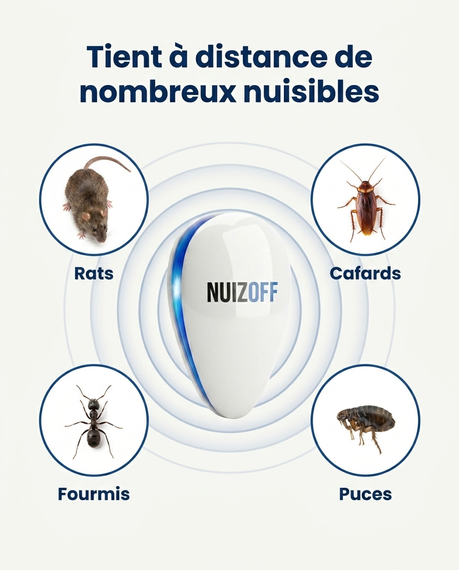 Répulsif Ultrason anti-nuisibles NUIZOFF