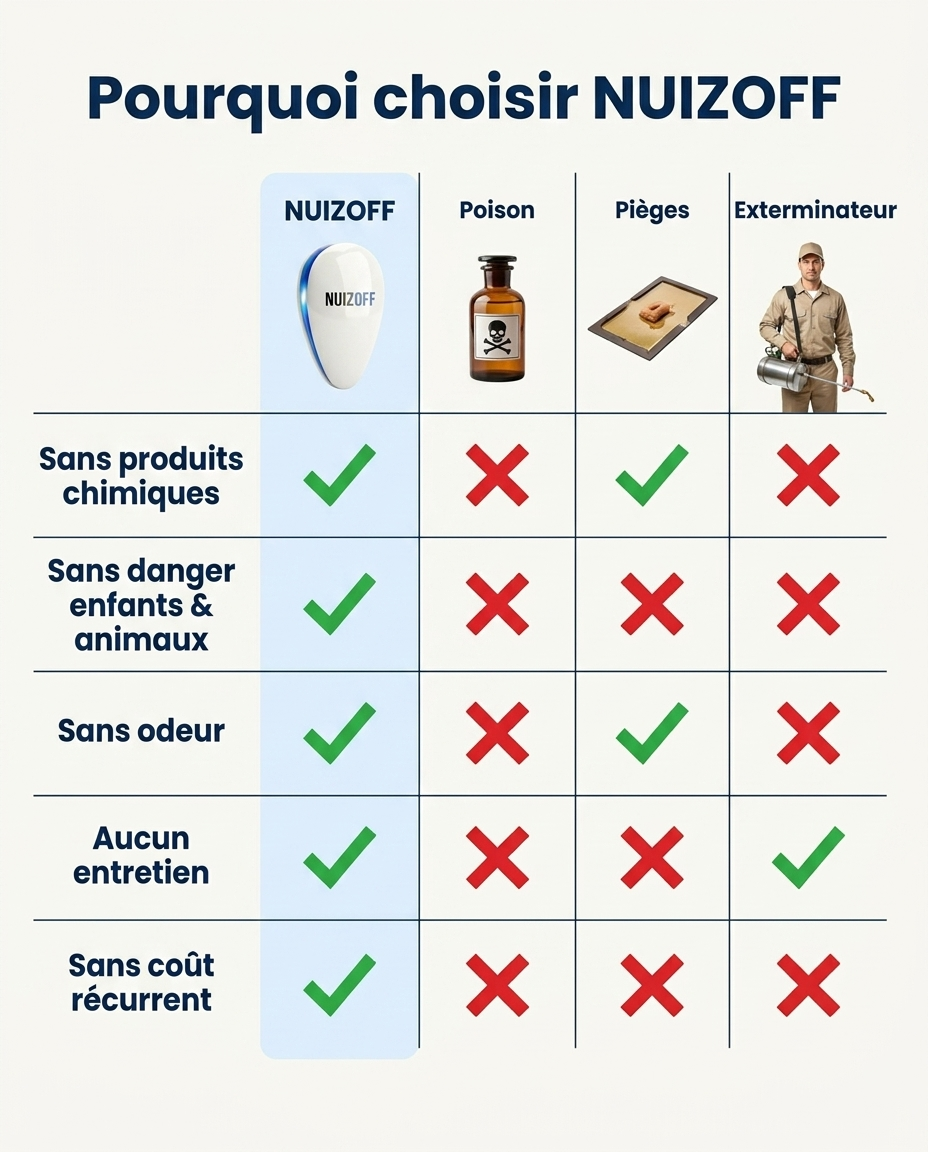 Répulsif Ultrason anti-nuisibles NUIZOFF