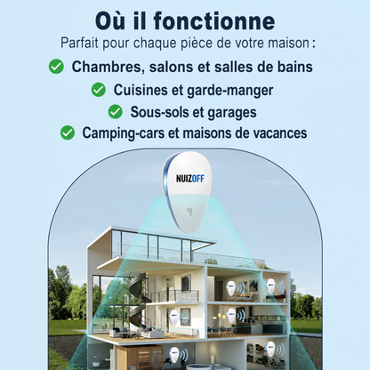 Répulsif Ultrason anti-nuisibles NUIZOFF